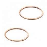 DQ metall Dichter Ring 15x8mm oval Rosé goud